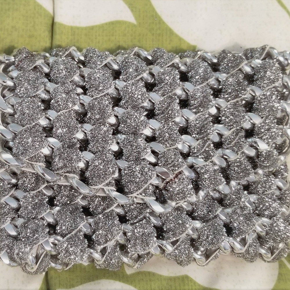 Tambonita Silver Eve Envelope Clutch, Vegan, NWT - Picture 2 of 5
